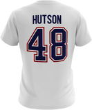 Men's Montreal Canadiens Milo Name & Number Mitchell & Ness White T- Shirt - Lane Hutson