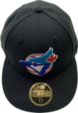 Toronto Blue Jays New Era 59fifty Vintage Retro Logo Fitted Custom Black Low Profile Hat Cap