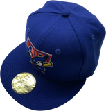 Toronto Blue Jays New Era 59fifty Vintage Retro T Bird Logo Fitted Custom Royal Hat with 25Th Anniversary Side Patch