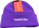Men's Mitchell & Ness Purple Toronto Raptors Retro Logo Core Cuffed Knit Hat