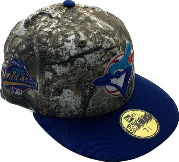 Toronto Blue Jays New Era 1993 World Series Grey Undervisor 59FIFTY - Fitted Hat - Real Tree Camo
