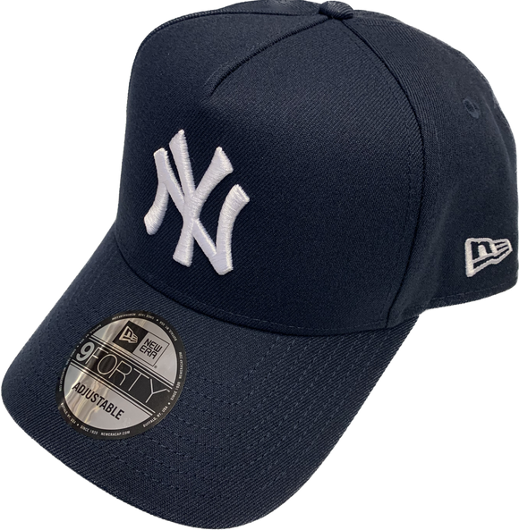 Men's New Era New York Yankees A Frame Navy 9FORTY Adjustable Snapback Hat