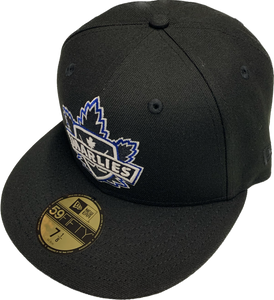 Men's Toronto Marlies Black Glow Logo Custom New Era 59fifty Fitted Hat Cap - AHL Hockey