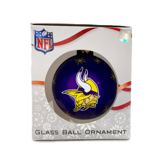 Minnesota Vikings Double Sided Single Ball Christmas Ornament NFL Football
