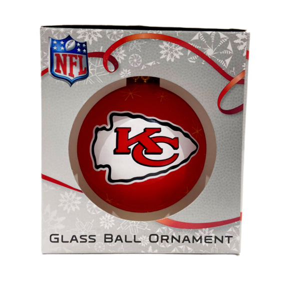 Kansas City Chiefs Double Sided Single Ball Christmas Ornament NFL Football