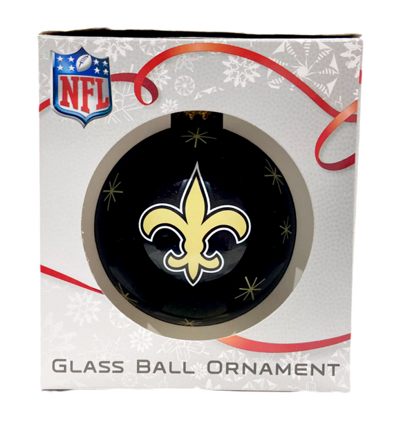 New Orleans Saints Double Sided Single Ball Christmas Ornament NFL Football