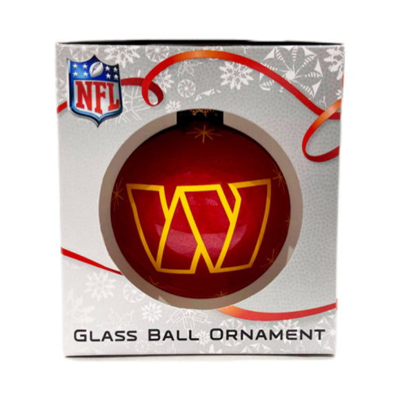 Washington Commanders Double Sided Single Ball Christmas Ornament NFL Football