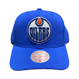 Men’s NHL Edmonton Oilers Mitchell & Ness Team Ground 2.0 Royal Blue Adjustable Snapback Hat