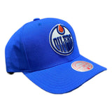 Men’s NHL Edmonton Oilers Mitchell & Ness Team Ground 2.0 Royal Blue Adjustable Snapback Hat