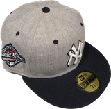 New York Yankees New Era 59fifty 1996 World Series Patch Fitted Custom Heather Navy Hat Cap