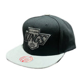 Los Angeles Kings Mitchell & Ness Team Two-Tone 2.0 Snapback Hat - Black/Silver