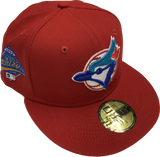 Toronto Blue Jays New Era 59Fifty 1993 World Series Patch Fitted Custom Scarlett Red Hat Cap