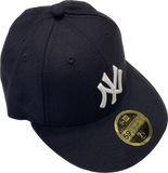 New York Yankees New Era 59fifty Vintage Retro Logo Fitted Custom Navy Blue Low Profile Hat Cap