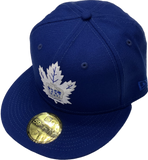 Men's Toronto Marlies Royal Hat White Alt Logo Custom New Era 59fifty Fitted Hat Cap - AHL Hockey