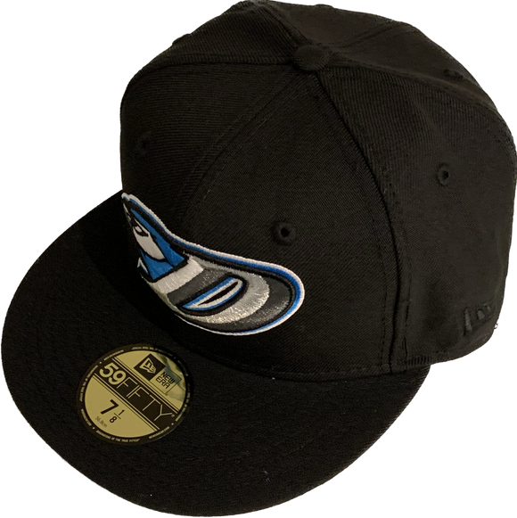 Men's Dunedin Blue Jays MiLB Retro Black Retro Vintage Logo 59fifty Fitted New Era Hat