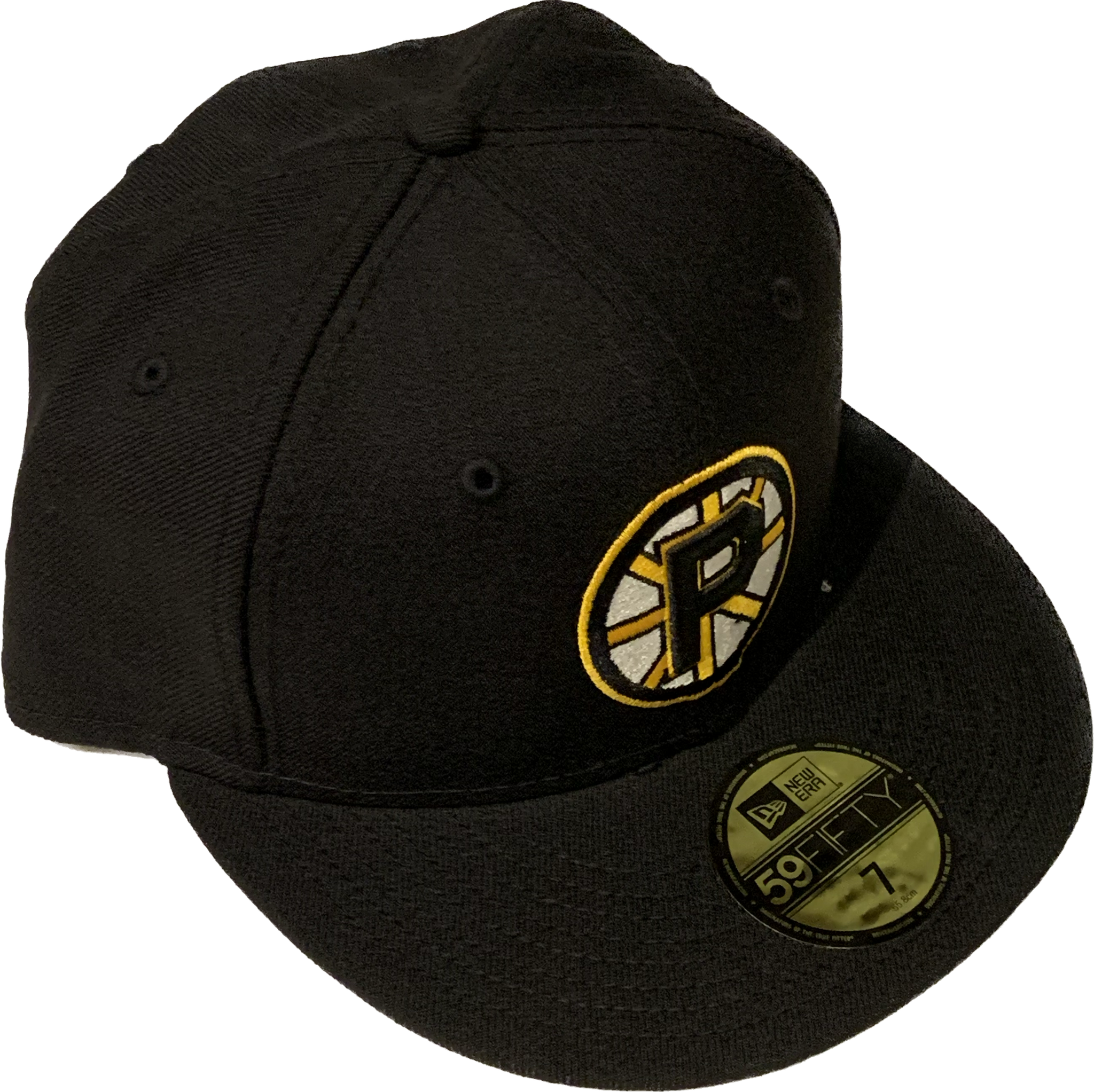 Men s Providence Bruins Black Custom Logo New Era 59fifty Fitted Hat C Bleacher Bum Collectibles