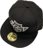 Men's Ontario Reign Black Custom Logo New Era 59fifty Fitted Hat Cap - AHL Hockey