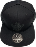 Men’s NHL Toronto Maple Leafs NHL Hockey Mitchell & Ness Black on Black Fitted Hat