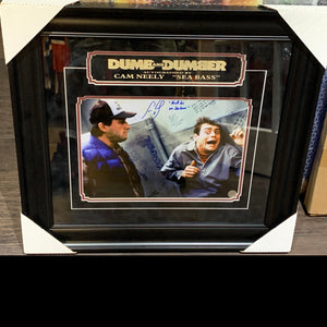 Dumb and Dumber Photo 11x14 Signed Signed By Cam Neely Inscribed "KICK HIS ASS SEABASS"- Framed 23x23
