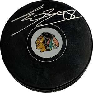 Connor Bedard Chicago Blackhawks Autographed Souvenir Hockey Puck