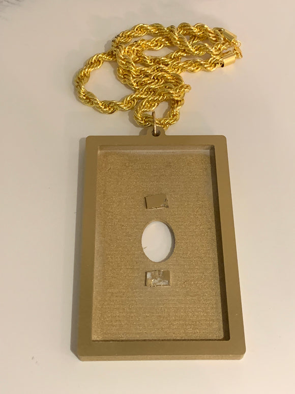 graded card chain Secure/Show your Slab - Graded Card Holder With Metal Chain