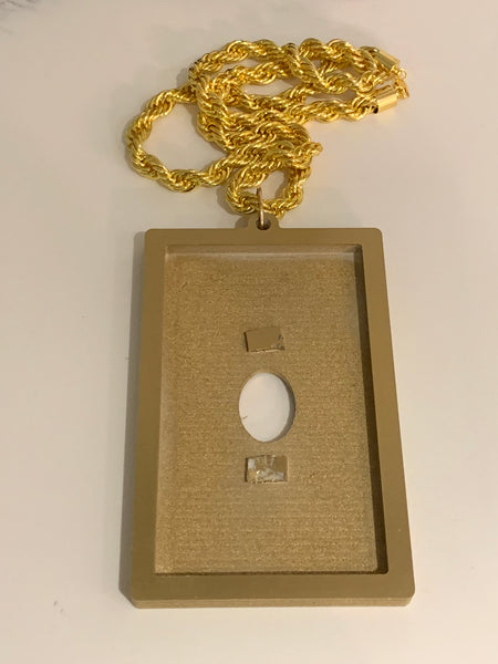 graded card necklace holder Secure/Show your Slab - Graded Card Holder With Metal Chain