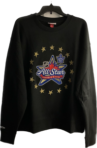 Men's 2024 NHL All Star Mitchell & Ness Black & Gold Paramount Crew Neck Sweatshirt - Toronto Maple Leafs
