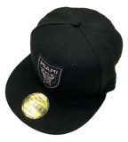 Men's New Era Black Inter Miami FC Team Primary Logo 59FIFTY Fitted Hat