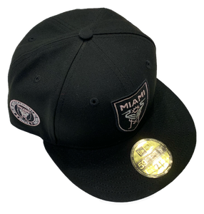 Men's New Era Black Inter Miami FC Team Primary Logo 59FIFTY Fitted Hat