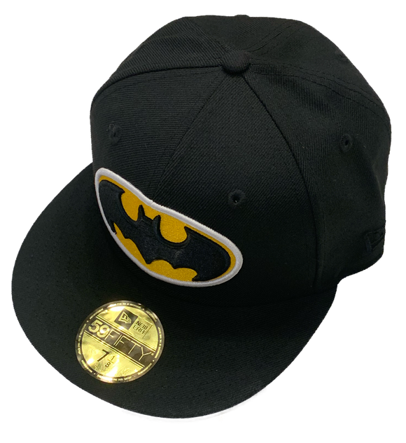 Men's DC Comics Batman Classic Logo 59Fifty Fitted New Era Black Hat Cap