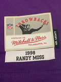 Men's Mitchell & Ness Randy Moss Purple Minnesota Vikings Legacy Replica Jersey