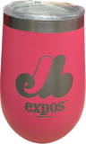 Montreal Expos MLB Baseball Namaka Golfing Buddies 12oz. Wine Tumbler With Lid - Pink