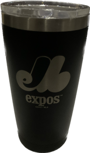 Montreal Expos MLB Baseball Namaka Golfing Buddies 20oz. Black Coffee Tumbler With Lid - Black