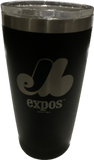 Montreal Expos MLB Baseball Namaka Golfing Buddies 20oz. Black Coffee Tumbler With Lid - Black