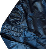 Men's Toronto Raptors NBA Basketball Pro Standard Triple Black Satin Full-Snap Jacket