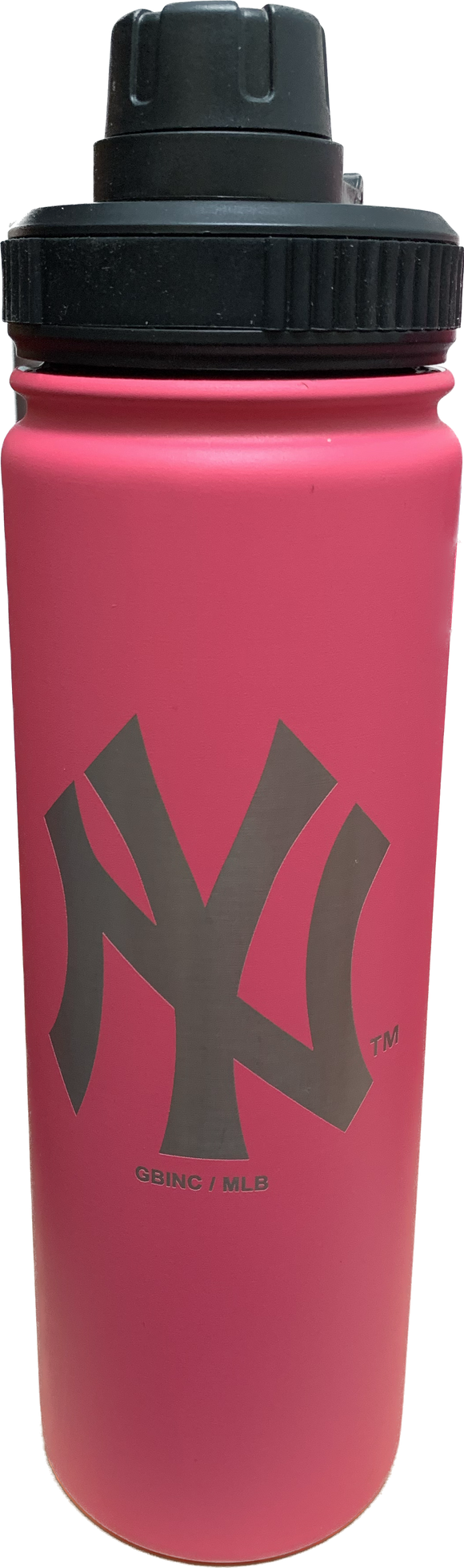 New York Yankees MLB Baseball Namaka Golfing Buddies 21oz Stainless Steel Wide Mouth Water Bottle - Pink