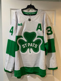 Men's Toronto Maple Leafs adidas White St. Patricks Alternate Primegreen Authentic Jersey w/ Milk Patch - Auston Matthews