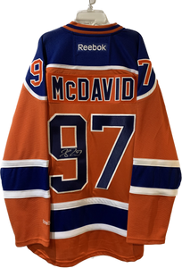 Connor McDavid Signed Edmonton Oilers Rookie Reebok NHL Hockey Jersey