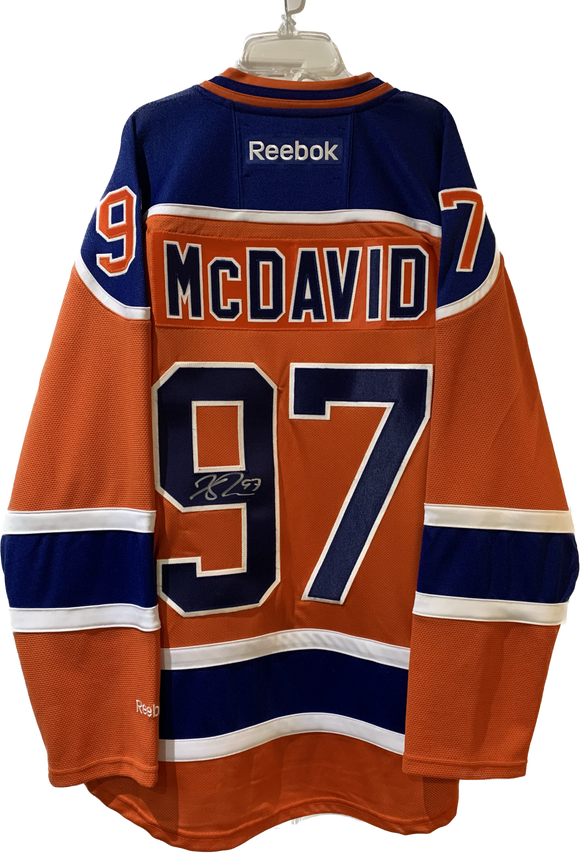 Connor McDavid Signed Edmonton Oilers Rookie Reebok NHL Hockey Jersey