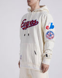 Men's Pro Standard Montreal Expos MLB Pinstripe Fleece Pullover Hoodie - Eggshell