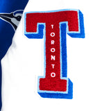 Men's Pro Standard MLB Toronto Blue Jays Royal Blue & White Old English Varsity Jacket