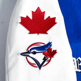 Men's Pro Standard MLB Toronto Blue Jays Royal Blue & White Old English Varsity Jacket
