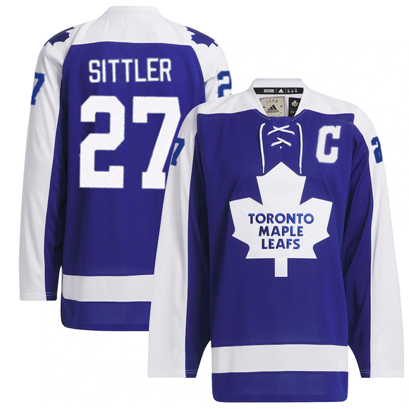 Men's Toronto Maple Leafs Adidas Blue Team Classic NHL Hockey Jersey - Darryl Sittler