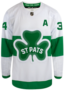 Men s Toronto Maple Leafs adidas White St. Patricks Alternate Primegre Bleacher Bum Collectibles
