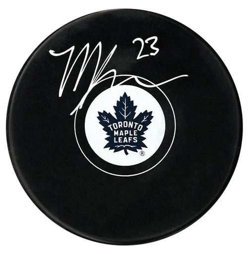 Matthew Knies Toronto Maple Leafs Signed Autograph Model Hockey Puck