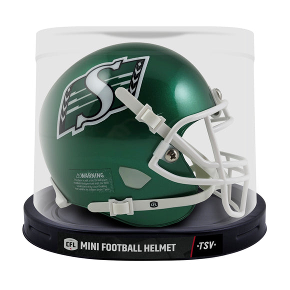 CFL Football The Sports Vault Saskatchewan Roughriders Mini Replica Player Helmet