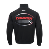Men's Team Canada International Soccer Black  Game Day Double Knit Jacket - Pro Standard