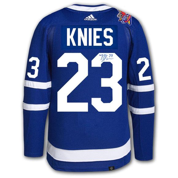 Matthew Knies Signed Toronto Maple Leafs Adidas NHL Hockey Jersey - With All Star & Milk Patch
