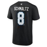 Men's Utah Hockey Club Nick Schmaltz Fanatics Black Authentic Stack Name & Number T-Shirt