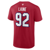 Men's Montreal Canadiens Patrik Laine Fanatics Branded Red Authentic Stack – Name & Number T-Shirt